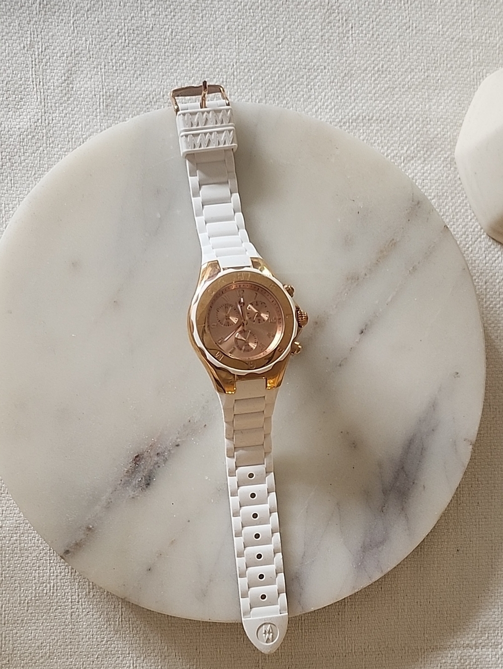 Michele Authentic  Rose Fold Rubber Womens Watch